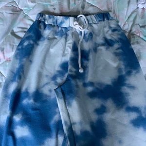 Blue tie dye sweats